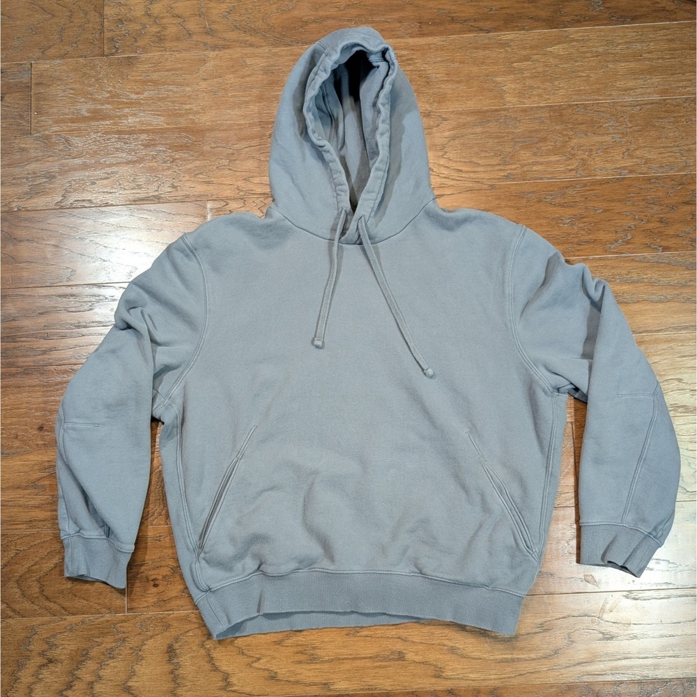 COS Structured Hoodie Pullover Size Medium‎ (26x24) Blue Gray Thick Soft